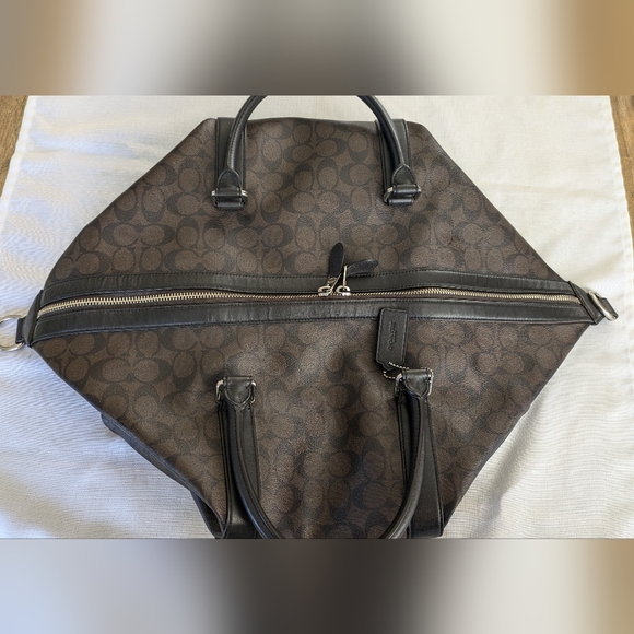 Coach Luggage Signature Canvas Brown Leather. - Picture 5 of 16